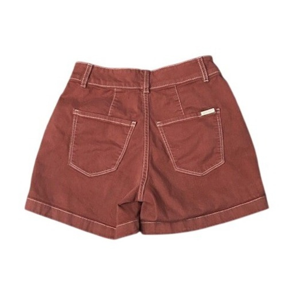 White House Black Market Womens Extra High-Rise The 5" Short Rust Red Size 00 - Picture 2 of 13
